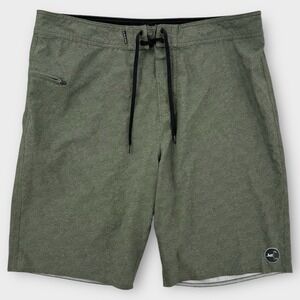 Lost Enterprises Board Shorts Mens 38 Green Camouflage Swim Trunks Surfing